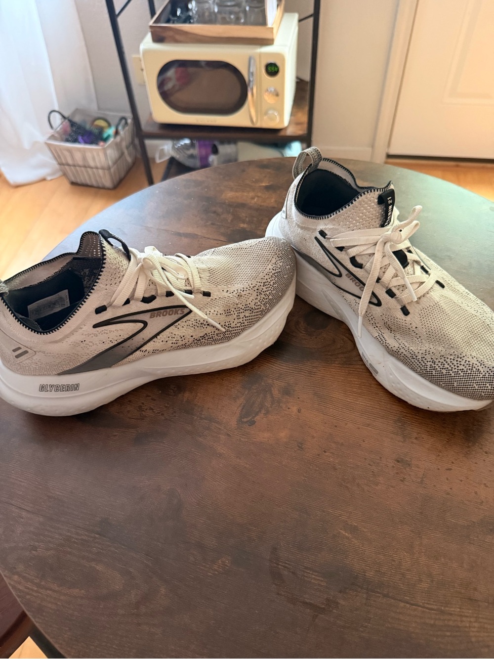 Brooks Women’s White and Black Athletic Running Shoes